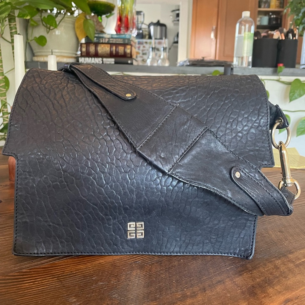 Vintage Givenchy Large Leather Flap Bag